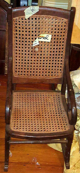 Wicker Cane Rocking Chair for Children - circa 1897