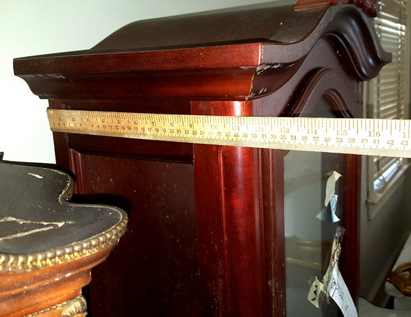 Curio Cabinet Victorian style with Glass and Lightlng, , , Deep South Antiques Deep South Antiques