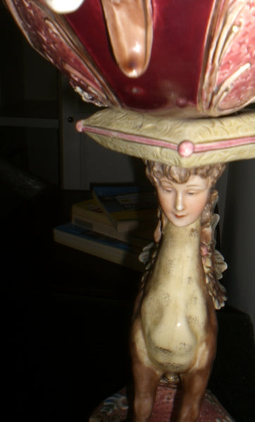 Majolica Ewer Jardinere Center Bowl - 1830, , Ceramics, Deep South Antiques