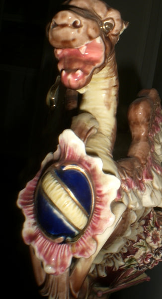 Majolica Ewer Jardinere Center Bowl - 1830, , Ceramics, Deep South Antiques