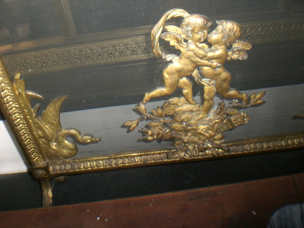 Fireplace Ormolu Fender, Screen and Cupid Andirons - French Ormolu, 19th Century, , Decoratives, Deep South Antiques