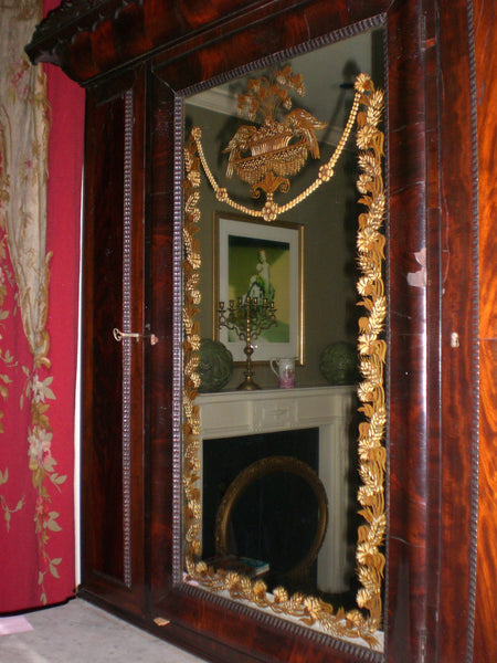 Dining Room Hutch Cabinet with Center Mirror, , Cabinets, Deep South Antiques Deep South Antiques