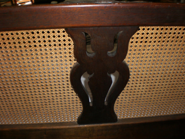 Woven Wicker Caned Sofa in French Provincial style, , , Deep South Antiques