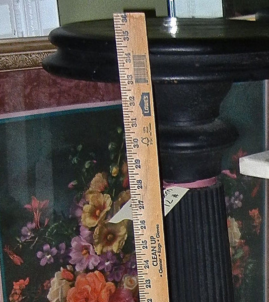 Pedestal Stand Dark Patina Hourglass  Ridged base