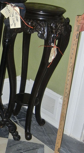 Antique Dark Wood Pedestal Plant Stand, , Tables, Deep South Antiques Deep South Antiques