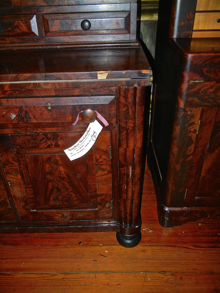 Handsome Antique Flame Mahogany Secretary - 19th Century, , Cabinets, Deep South Antiques