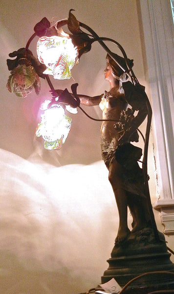 Bronze August Moreau Lamp, , Statues, Deep South Antiques Deep South Antiques