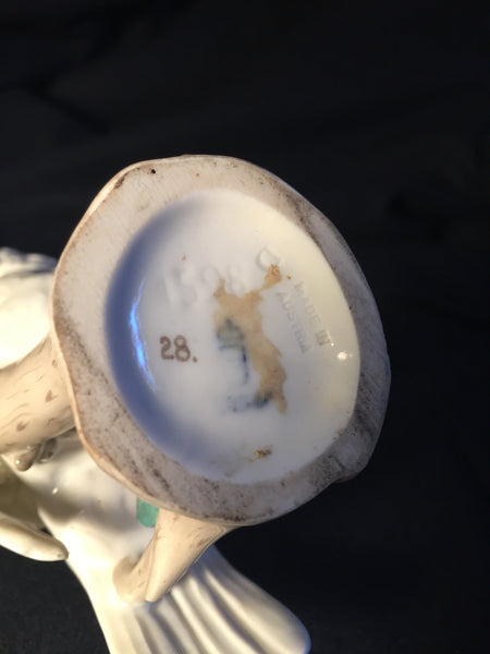 Pair of Porcelain Wien Augarten Cockatoo Bird Figurines Art Deco