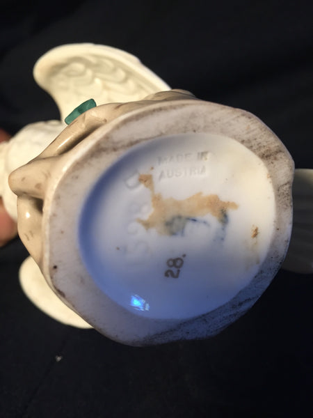 Pair of Porcelain Wien Augarten Cockatoo Bird Figurines Art Deco