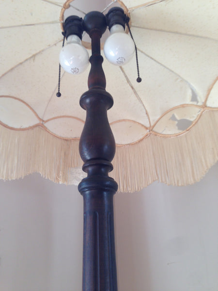 Victorian Wood Turned Tall Lamp