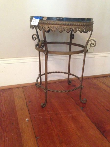 Brass Fern Stand with Round Black Marble Top, , , Deep South Antiques Deep South Antiques