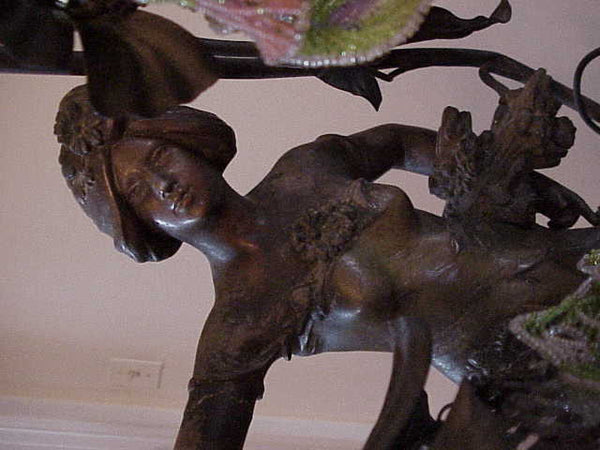 Bronze August Moreau Lamp, , Statues, Deep South Antiques Deep South Antiques