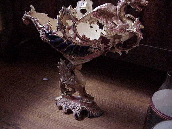 Majolica Ewer Jardinere Center Bowl - 1830