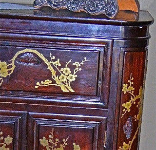 Antique 1930's Liquor Cabinet Bar Chinoiserie, , Cabinets, Deep South Antiques Deep South Antiques