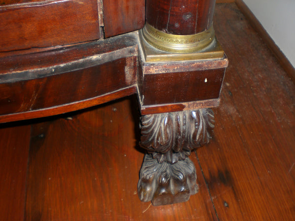 American Dining Room Cabinet with Veneered Columns, , Cabinets, Deep South Antiques Deep South Antiques