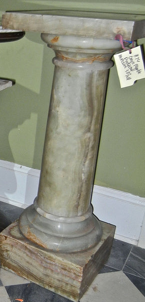 Fine Onyx Square Top Pedestal, , Tables, Deep South Antiques Deep South Antiques