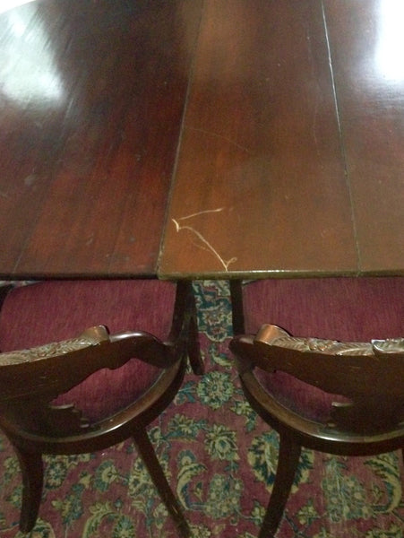 Set of 10 Seignouret Chairs and Mahogany Table - American