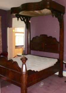 Antique Mahogany Poster Bed - Half Tester 19th Century, , Beds, Deep South Antiques Deep South Antiques