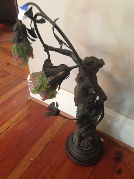 Bronze August Moreau Lamp, , Statues, Deep South Antiques Deep South Antiques