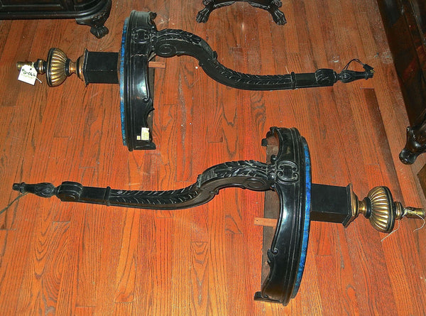 Antique French Demi Lune Console Sconce Table Lamp Pair - 1930, , Lamps, Deep South Antiques Deep South Antiques