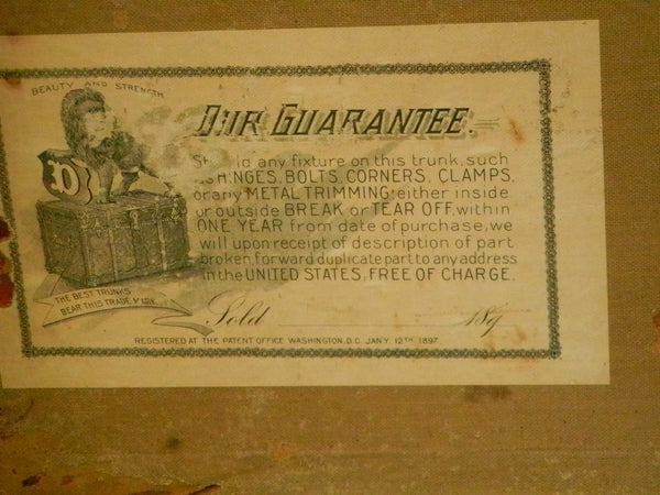 Ducker Antique Trunk, , Trunks, Deep South Antiques Deep South Antiques