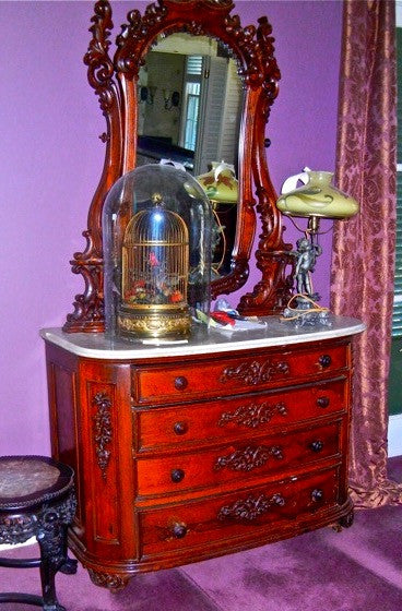 Ormolu Bird Cage Automation - Taxidermy Singing Bird