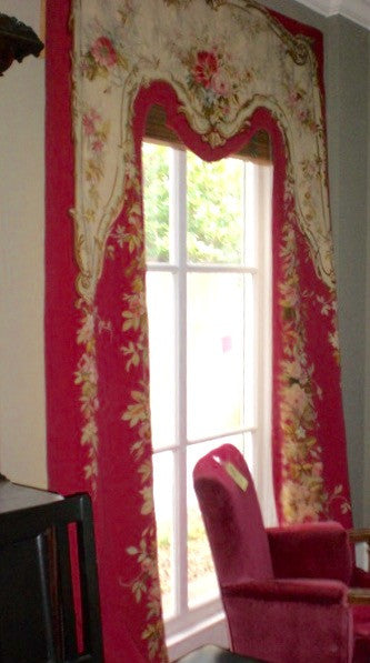 Aubusson Portiere Tapestry Curtains - Pair, , Decoratives, Deep South Antiques Deep South Antiques