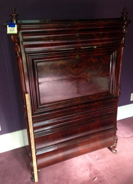 Mahogany French Type Napoleon Desk with Drop Front, American origin circa 1825