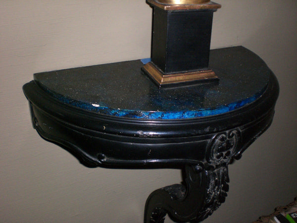 Antique French Demi Lune Console Sconce Table Lamp Pair - 1930, , Lamps, Deep South Antiques Deep South Antiques