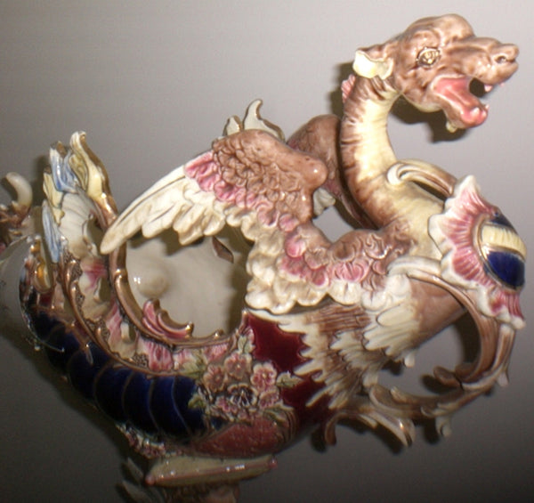 Majolica Ewer Jardinere Center Bowl - 1830