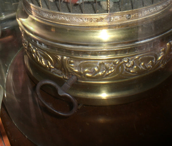 Ormolu Bird Cage Automation - Taxidermy Singing Bird