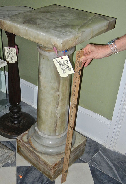Fine Onyx Square Top Pedestal, , Tables, Deep South Antiques Deep South Antiques