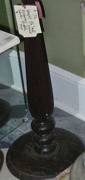 Antique Turned Victorian White Marble Top Wood Pedestal, , Tables, Deep South Antiques Deep South Antiques