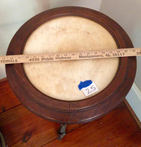 Victorian Eastlake Style End Table Plant Stand With Russet Marble Top